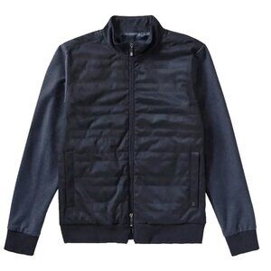 NEW $295 Robert Barakett Renoir Jacket! XXL  Navy  Mixed Media Coat Quilted Body